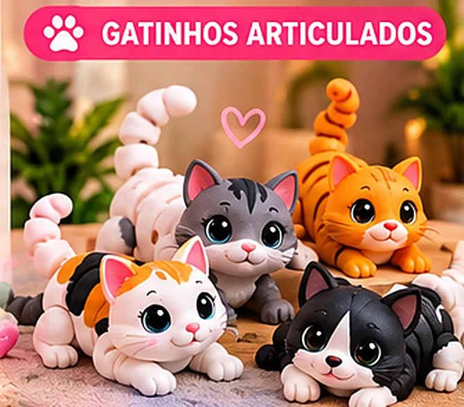 Bichinhos e Brinquedos Articulados em Impressão 3D